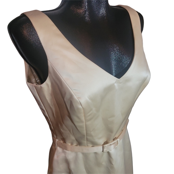 After Six Champagne Formal Bridesmaid Prom Sleeveless Dress 10 - Picture 4 of 9